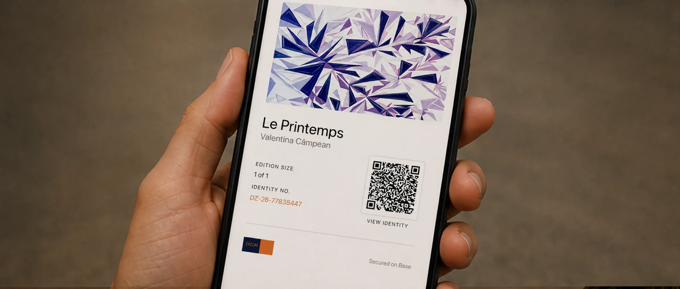 Le Printemps identity shown on a phone